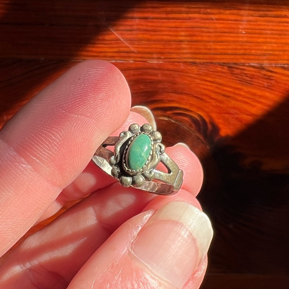 Vintage turquoise Navajo western ring, turquoise ring, Navajo jewelry